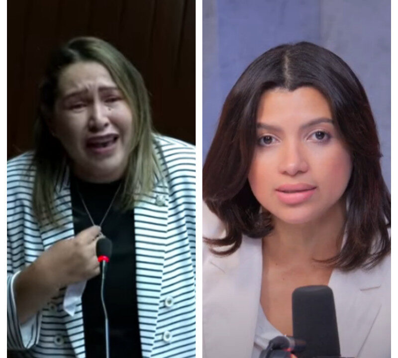 Diputadas Llaniris Espinal y Kinsberly Taveras lloran indignadas por actos violentos ligados a la Policía